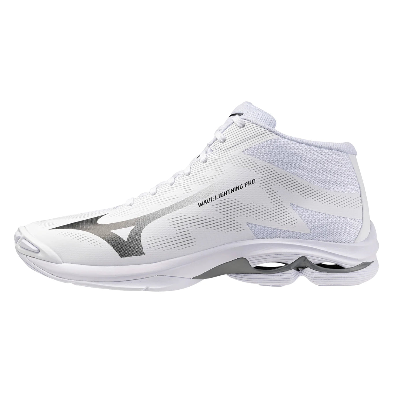 Mizuno - V1GA2665 - WAVE LIGHTNING PRO MID -WHITE/BLACK/ULTIMATE GRAY - unisex tenisice 2027