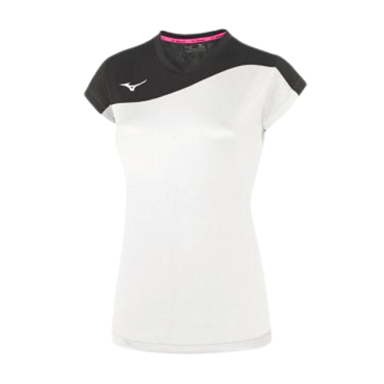 V2EA7203 - AUTHENTIC MYOU TEE - ženski odbojkaški dres - bijelo crno