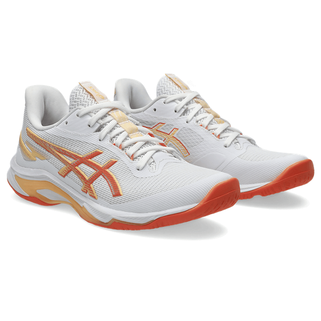 Asics - 1052A083 - NETBURNER BALLISTIC FF 4 - 101 WHITE/VIVID CORAL  - ženske tenisice 2025