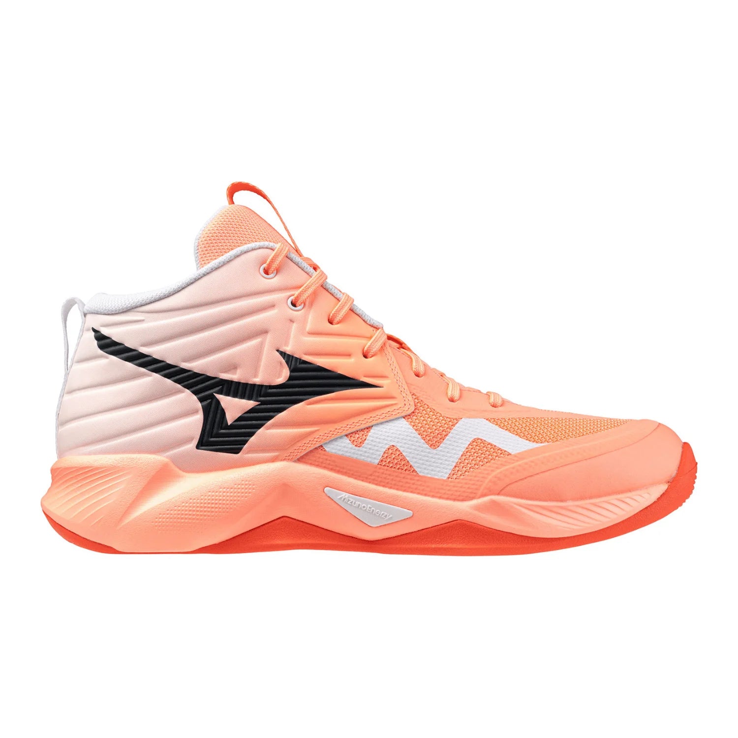 Mizuno - V1GA2545 - WAVE MOMENTUM PRO MID - FLAMINGO CORAL/LAVA ORANGE/WHITE - unisex tenisice 2027