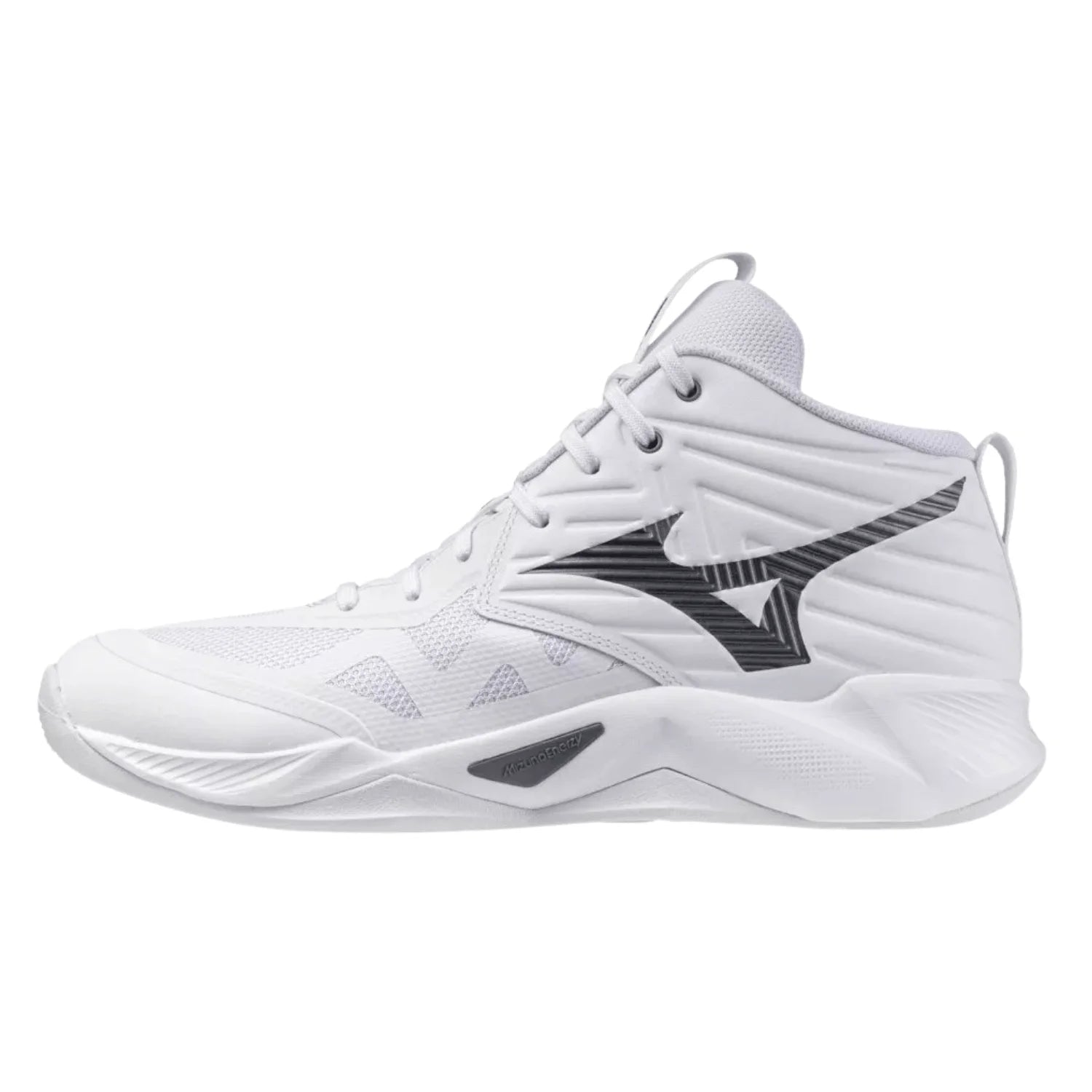 Mizuno - V1GA2545 - WAVE MOMENTUM PRO MID - WHITE/METALLIC GRAY/BLACK - unisex tenisice 2027