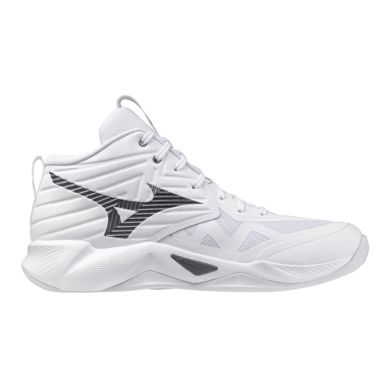 Mizuno - V1GA2545 - WAVE MOMENTUM PRO MID - WHITE/METALLIC GRAY/BLACK - unisex tenisice 2027