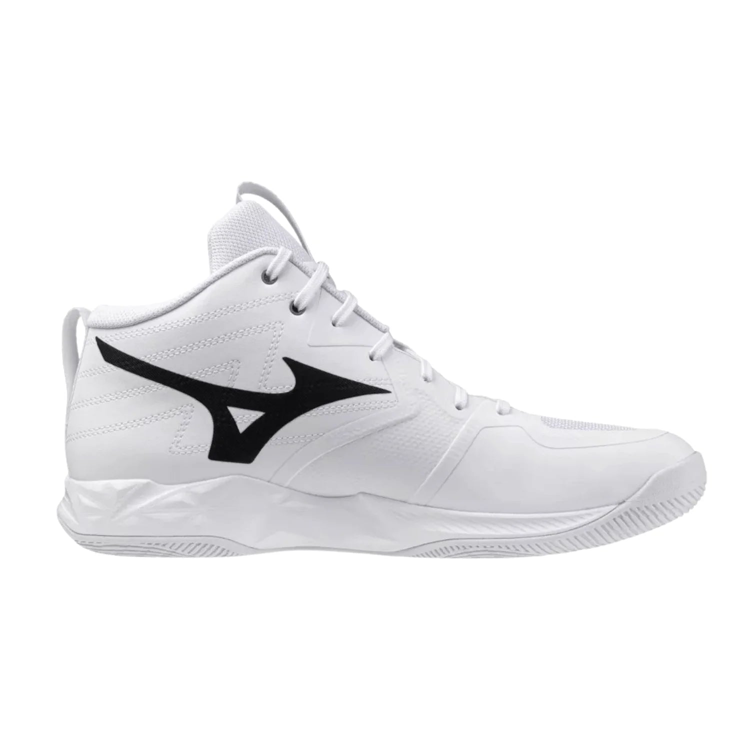 Mizuno - V1GA2545 - WAVE MOMENTUM PRO MID - WHITE/METALLIC GRAY/BLACK - unisex tenisice 2027