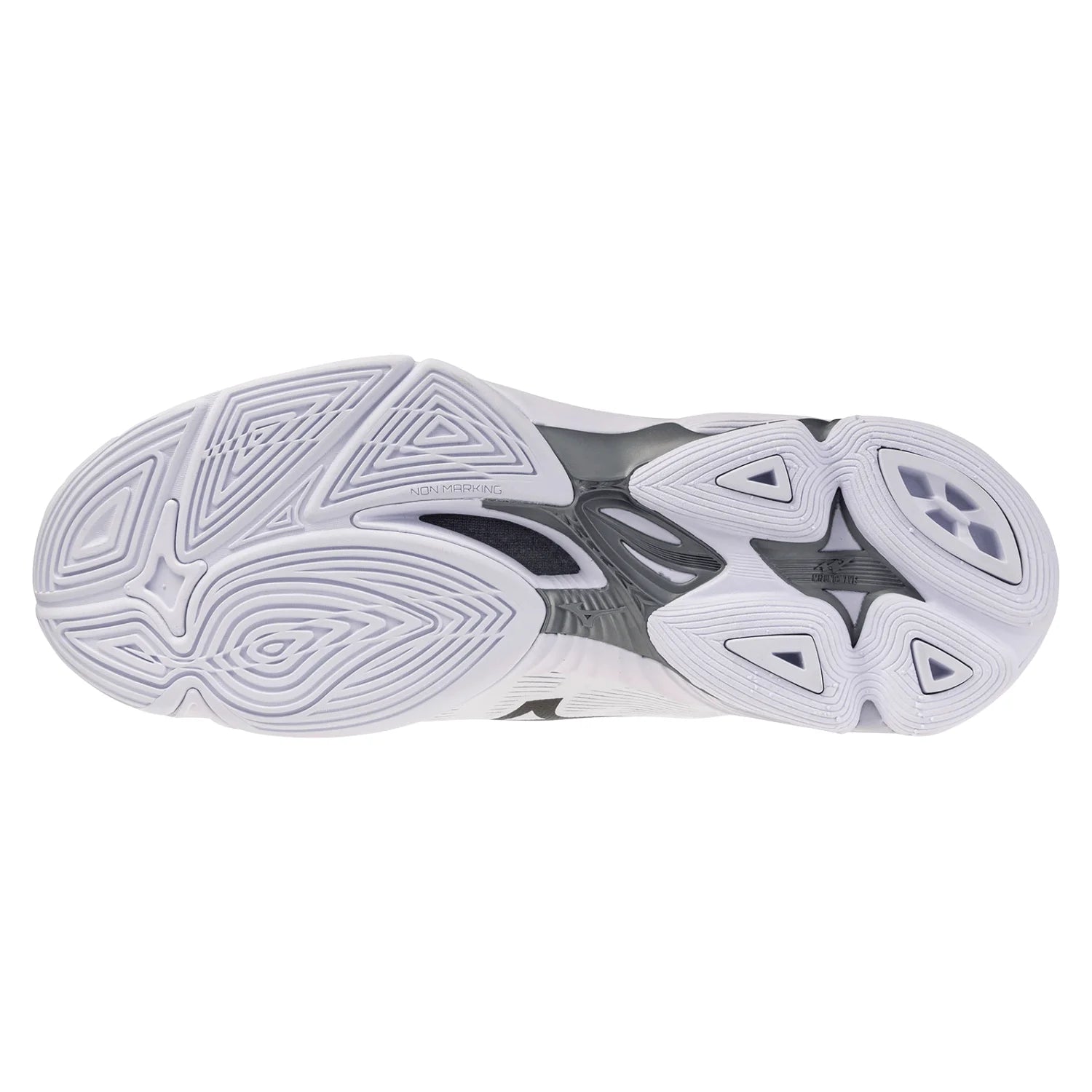 Mizuno - V1GA2665 - WAVE LIGHTNING PRO MID -WHITE/BLACK/ULTIMATE GRAY  - unisex tenisice 2027
