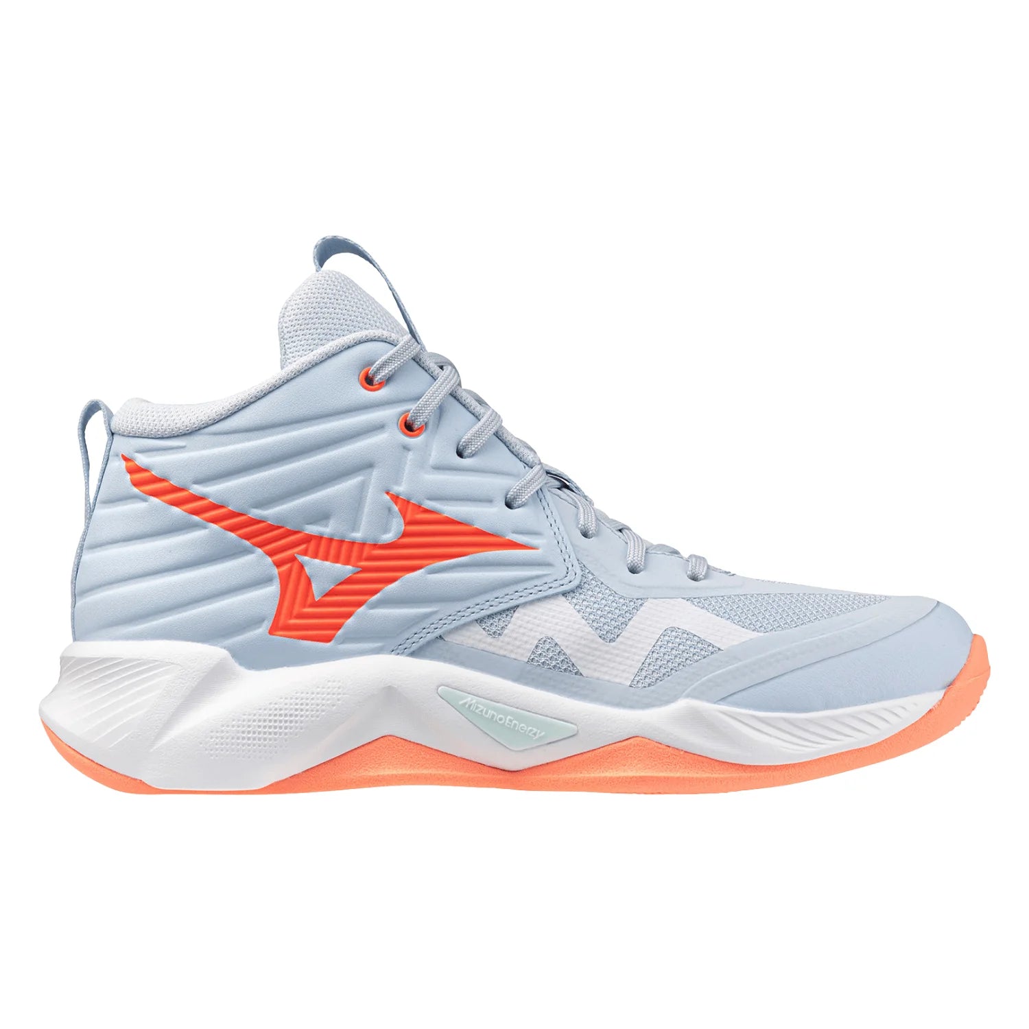 Mizuno - V1GC2545 - WAVE MOMENTUM PRO MID - BLUE FINCH/LAVA ORANGE/FLAMINGO CORAL - ženske tenisice 2027