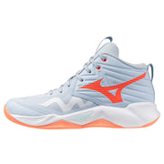 Mizuno - V1GC2545 - WAVE MOMENTUM PRO MID - BLUE FINCH/LAVA ORANGE/FLAMINGO CORAL - ženske tenisice 2027