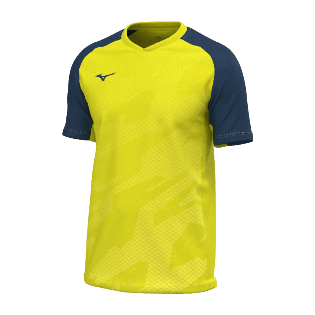 Mizuno – V2EAC510 – Game Shirt Meisaigara (muška majica) – YellowFluo/Navy (fluorescentno žuta/tamno plava)