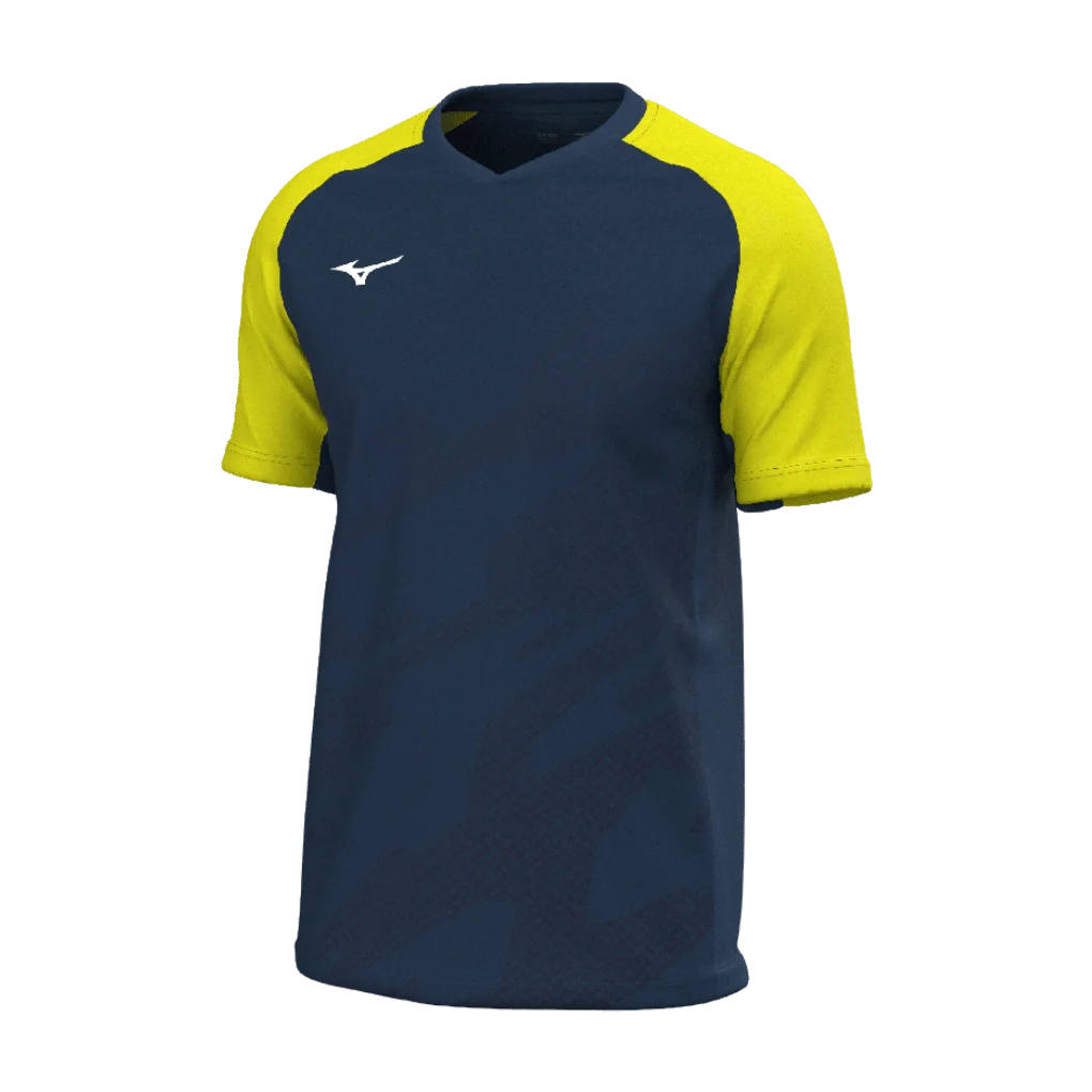 Mizuno – V2EAC510 – Game Shirt Meisaigara (muška majica) – Navy/YellowFluo (tamno plava/fluorescentno žuta)
