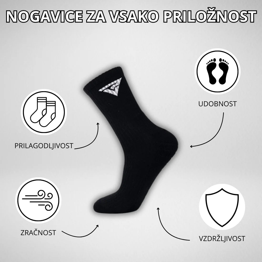 + Adrenalina - 2300 Best - kratke čarape - bijele