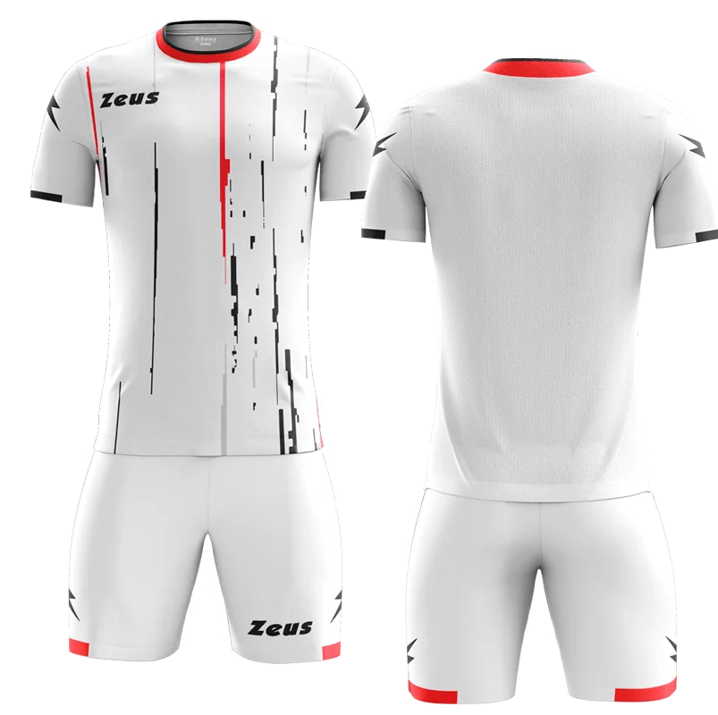K/BOLTWHIT - Zeus BOLT WHITE SET - muški dres - Bijelo - Crveno - Tamno plavo