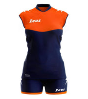 Zeus - Ženski dres SARA - komplet majica, hlače - crno narančasta