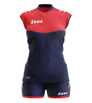 Zeus - Ženski dres SARA - komplet majica, hlače - crno crvena