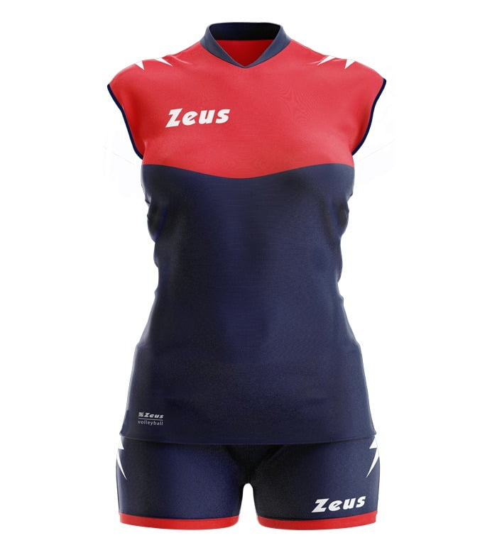 Zeus - Ženski dres SARA - komplet majica, hlače - crno crvena